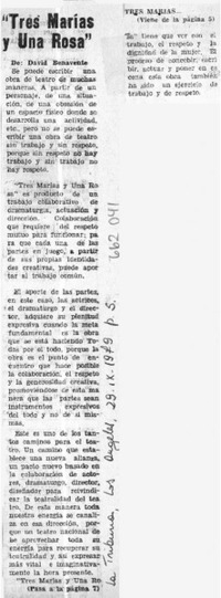 Tres Marías y una Rosa".  [artículo]