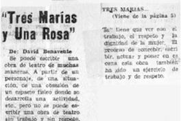 Tres Marías y una Rosa".  [artículo]