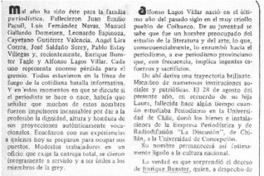 Desaparecén dos destacados colegas.  [artículo]