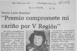 Premio compromete mi cariño por V Región".  [artículo]