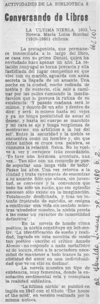 Conversando de libros : [comentario] [artículo]