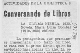 Conversando de libros : [comentario] [artículo]