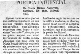 Poetica intuencial.  [artículo]