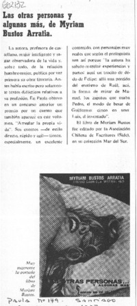 Las Otras personas y algunas más.  [artículo]