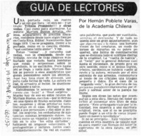 Guía de lectores  [artículo] Hernán Poblete Varas.