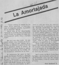 La amortajada  [artículo] Abel Sandoval O.