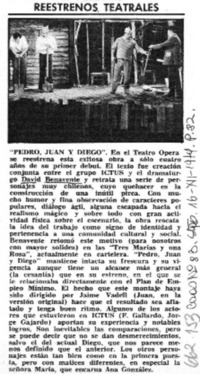 Pedro, Juan y Diego".  [artículo]