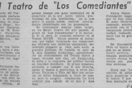El teatro de "Los comendiantes"  [artículo] Justus.