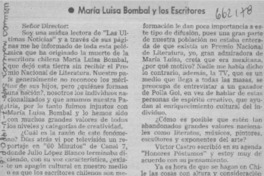 María Luisa Bombal y los escritores  [artículo] Jeanette Troncoso Guzmán.