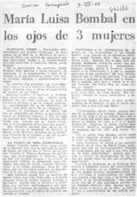 María Luisa Bombal en los ojos de tres mujeres.  [artículo]