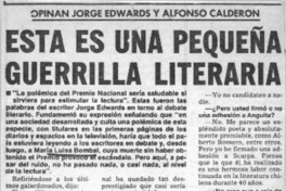 Esta es una pequeña guerrilla literaria.  [artículo]