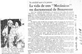 La vida de tres "Mecánicos" en documental de Benavente.  [artículo]