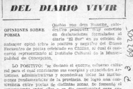 Opiniones sobre poesía.  [artículo]