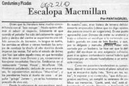 Escalopa Macmillan  [artículo] Pantagruel.