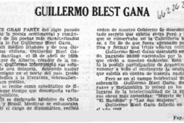 Guillermo Blest Gana  [artículo] Fap.