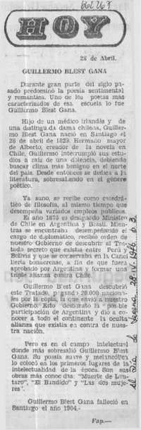 Guillermo Blest Gana  [artículo] Fap.