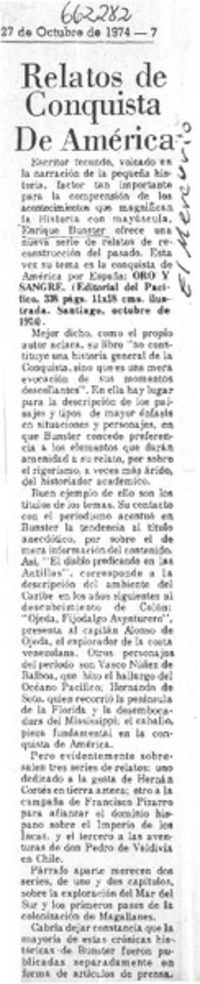 Relatos de conquista de América.  [artículo]