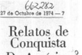 Relatos de conquista de América.  [artículo]
