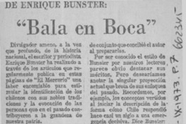 Bala en boca".  [artículo]
