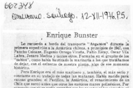 Enrique Bunster  [artículo] Oscar Pinochet de la Barra.
