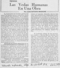 Las vedas humanas en una obra