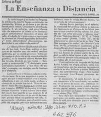 La enseñanza a distancia