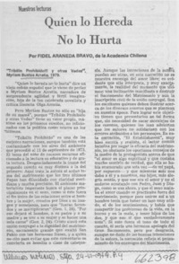 Quien lo hereda no lo hurta