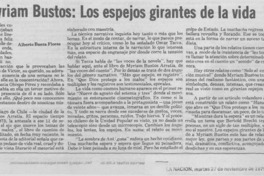 Myriam Bustos, los espejos girantes de la vida