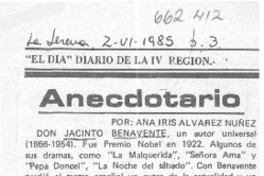 Anecdotario  [artículo] Ana Iris Alvarez Nuñez.