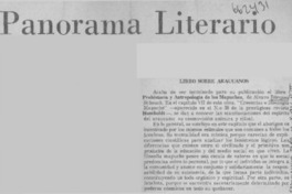 Libro sobre araucanos.  [artículo]