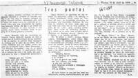 Tres poetas  [artículo] A. S.