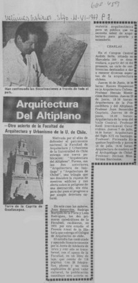 Arquitectura del altiplano.  [artículo]