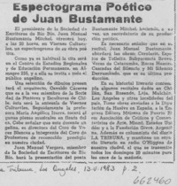 Espectograma poético de Juan Bustamante.