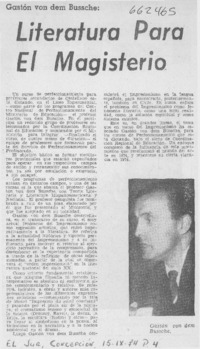 Literatura para el magisterio.
