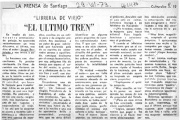 El último tren"  [artículo]