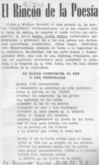 El Rincón de la poesía.