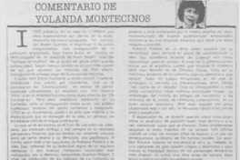 Comentarios de Yolanda Montecinos