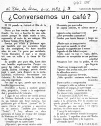 ¿Conversemos un café?  [artículo] Yair J. Carvajal.