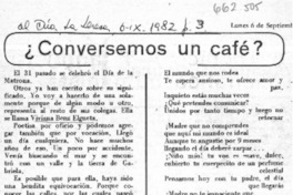 ¿Conversemos un café?  [artículo] Yair J. Carvajal.