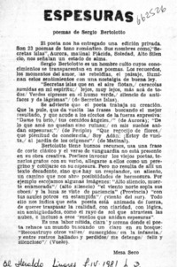 Espesuras  [artículo] Manuel Francisco Mesa Seco.