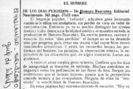 El Hombre de los días perdidos.  [artículo]