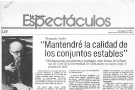 Mantendré la calidad de los conjuntos estables".  [artículo]