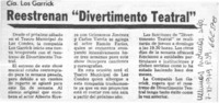 Reestrenan "Divertimento teatral".  [artículo]