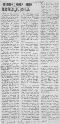 Apuntes sobre hijos ilustres de Chiloé