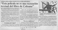 Esta película no es una recreación textual del libro de Coloane"  [artículo]