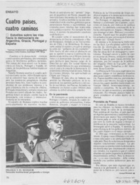 Cuatro países, cuatro caminos