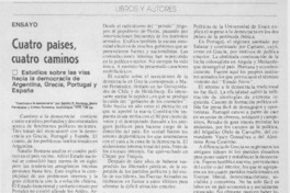 Cuatro países, cuatro caminos