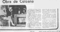 Obra de Coloane.  [artículo]