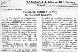 Rastros del guanaco blanco  [artículo]
