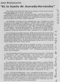 En la huella de Acevedo Hernández